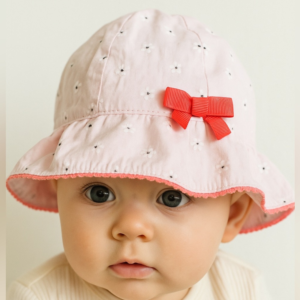 Gymboree Cotton Pink Floral Baby Hat